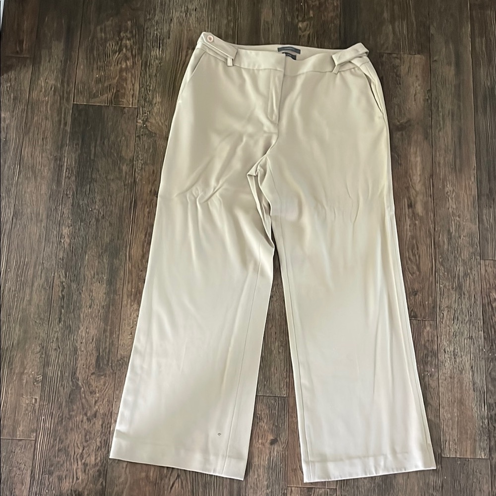 Liz Claiborne Cream Sloane Trousers Women Size 12